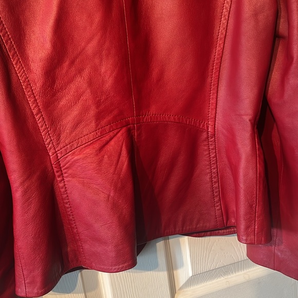 Next to new Red leather Danier jacket - Picture 6 of 6